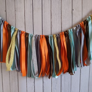 Handmade Fox Ribbon Garland: Woodland Party Decor