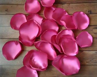 Hot pink or fuchsia rose petals for bridal or baby shower decoration, sweet 16  birthday party confetti, wedding box fillers ideas to toss