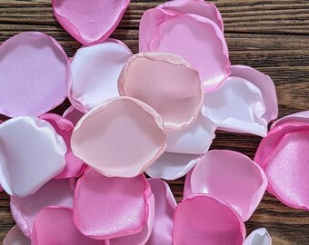Pink valentines day table decor, rose petals confetti for xoxo valentines decoration, pink baby girl shower or quinceanera aisle runner toss