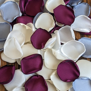 Dusty Blue Sangria Rose Petals | Wedding Decor, Aisle Ceremony Toss Petals | Flower Girl Petals
