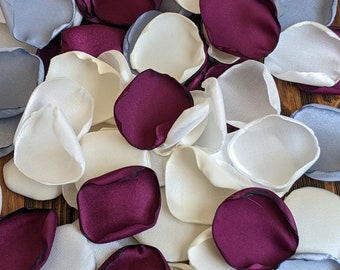 Dusty blue sangria rose petals for engagement decor, wedding decor, flower girl accessories, centerpieces, rustic barn bridal shower toss