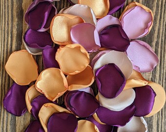 Wedding decor-Sangria or eggplant champagne mustard rose petals for cake-card box table confetti-custom fall sprinkles for celebration