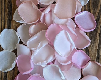 Brunch bridal tea party decor, classic bridal shower pink blush rose petals, baby shower flowers or floral confetti, aisle runner exit toss