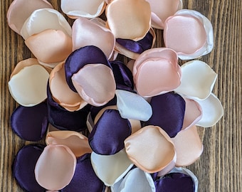Wedding decor, Little pumpkin fall baby girl shower, peach plum blush pink rose petals table centerpieces, party confetti, flower girl toss