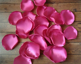 Hot pink or fuchsia rose petals for bridal or baby shower decoration-sweet 16  birthday party confetti-wedding box fillers ideas to toss