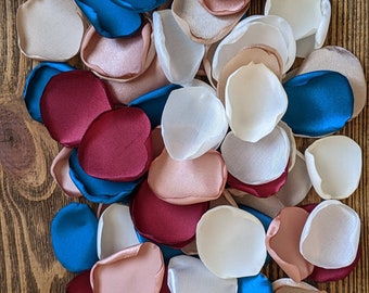 wedding decor, Teal fall flower girl petals, custom table arrangements scatter, historical woodland party supplies, simple reception toss