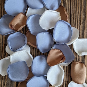 Dusty Blue Khaki Rose Petals | Wedding Decor, Aisle Ceremony Toss Petals | Flower Girl Petals