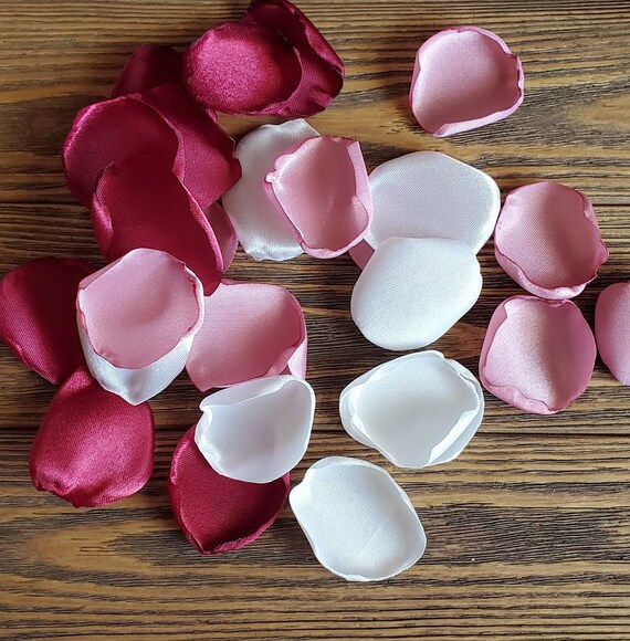 Dusty rose Ivory and Burgundy rose petals 80th birthday decoration 60th party ideas 30th decor supplies bridal shower barn western baby.