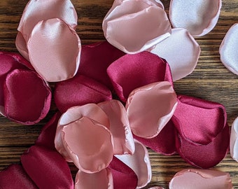 Wedding decor-Burgundy rose gold and blush rose petals-cowgirl bridal shower decor-baby shower fall simple centerpieces-floral confetti