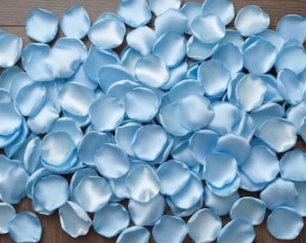 Blue Satin Rose Petals Wedding Confetti Baby Shower Bridal Bachelorette Winter Decoration