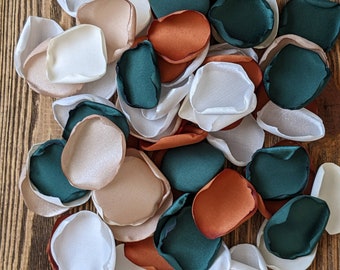 Terracotta autumn flowers, wedding custom Bridal Burnt orange Terracotta wedding aisle decor, Flower girl petals for fall Bridal shower toss