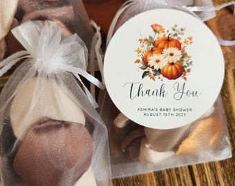 Pumpkin Fall Sachet Favor, Rustic Autumn Wedding Favor, Harvest Baby Shower Gift, Thanksgiving Party Decor, Pumpkin Spice Favor, Petal Bag