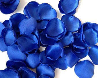 Royal blue custom rose petals for wedding decor and toss-flowers for flower girl baskets and aisle runner-bridal shower decor-party confetti