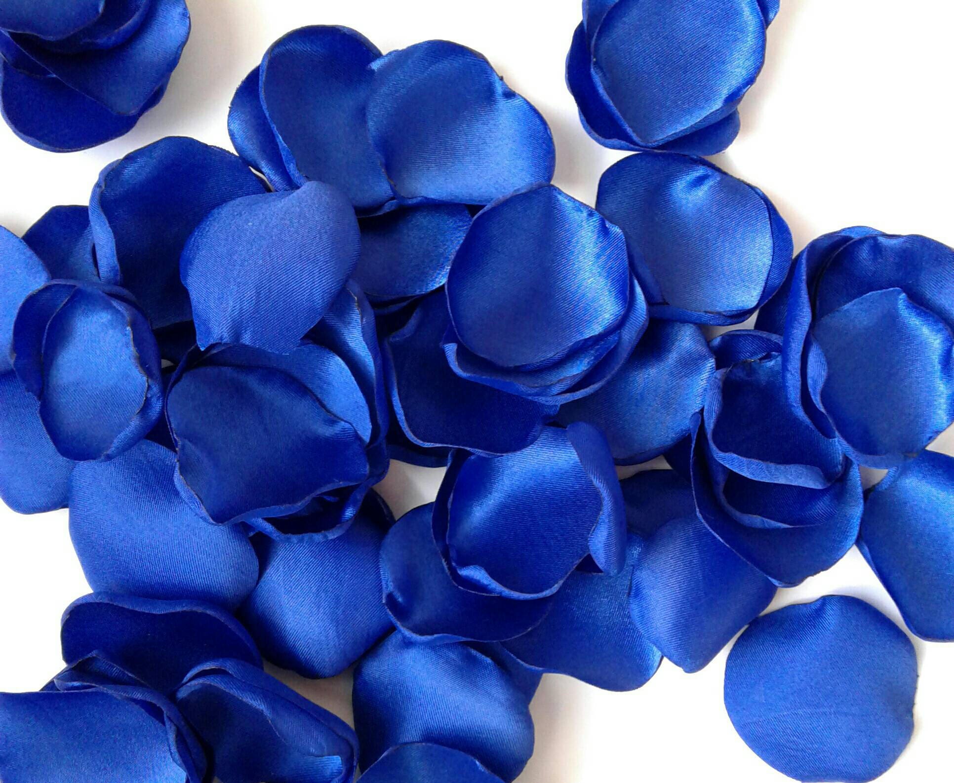 Royal Blue Silk Petals Bulk Rose Petals Blue Wedding Petals for