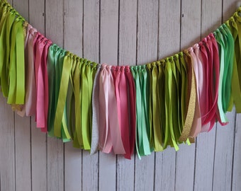 Cactus garland-taco bar shower ribbon garland-party garland-high chair banner-bridal shower decor-fiesta engagement-birthday party decor