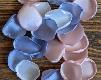 Dusty blue blush pink and ivory wedding decorations-gender reveal party decor table confetti-birthday decor ideas-pew flowers for wedding