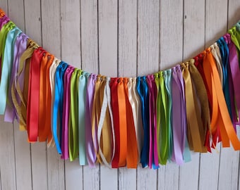 Llama party decoration-ribbon garland-fiesta decoration-high chair banner-birthday backdrop-llama birthday-llama party decor-room dorm decor