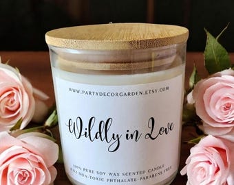 Wildly In Love Wedding Candle | Moonflower Nectar Floral Bloom Soy | Romantic Bridal Shower Favor & Engagement Gift for Modern Bride