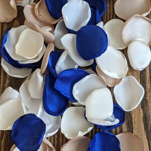 Royal Blue Rose Petals, Bridesmaid Gifts, Bridal Wedding Flowers, Wedding Decor, Flower Girl Petals, Aisle Pew Marker, Party Decor, Confetti