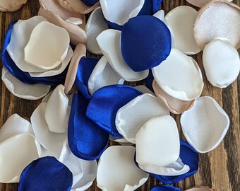 Royal Blue Rose Petals, Royal Blue Bridesmaid Gift, Royal Blue Bridal flowers, Royal Blue Wedding Decor, Royal Blue Petals, Aisle Pew Marker