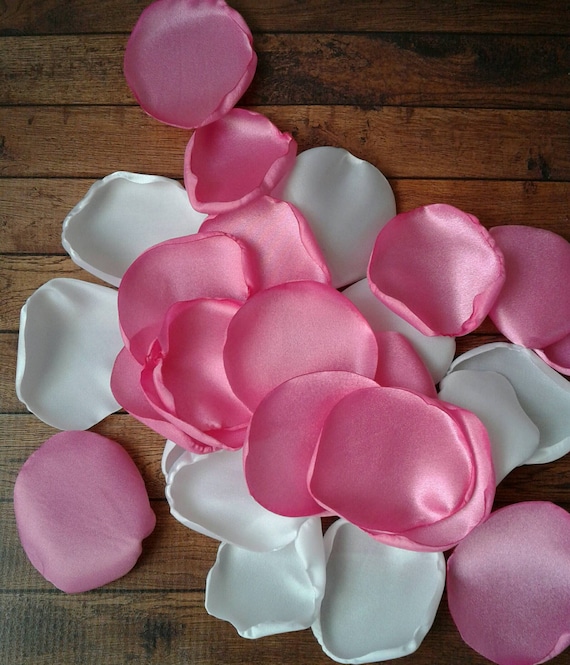 Quinceanera Sweet 16 Decor Crafting Flower Girl Scatter Petals Wedding Decor Bridal Decor Wedding Rose Petals Satin Teal White Petals