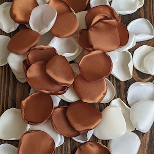 Copper custom rose petals bulk for wedding decor-flowers or leaves for baskets-table decorations-party supplies-fall alternative confetti