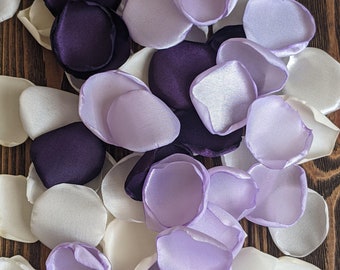 Lavender and plum rose petals for wedding decor, flowers for flower girl baskets, aisle runner and table confetti, bridal shower decoration