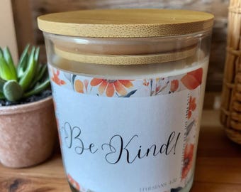 Be Kind Candle – 8oz Soy Wax – Kindness Matters – Inspirational Gift – Mental Health Candle – Positive Vibes Decor – Self-Care Candle