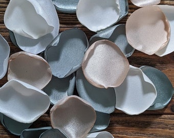 Dusty sage flower petals for flower girl baskets and proposal, wedding decor for beach or under the sea sand bridal shower or party decor