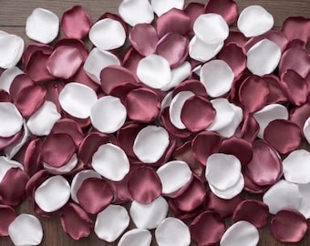 Cinnamon Rose Rust Satin Petals Fall Wedding Decor Aisle Runner Table Scatter Confetti Toss