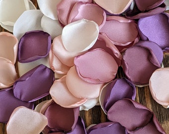 Mauve wisteria chianti blush mix of rose petals for wedding decor-flowers or leaves for flower girl baskets-confetti for favors bags toss