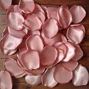 Rose gold flower petals for wedding decor-flower girl flowers for baskets-bridal shower table decorations-alternative confetti for tossing