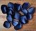 Navy blue rose petals for wedding decor and flower girl  baskets for wedding toss, aisle runner decor pew markers for simple church ceremony 