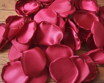 Wedding decor-Cranberry rose petals for toss-fall flower girl flowers or leaves for baskets-modern table decorations-rustic party supplies