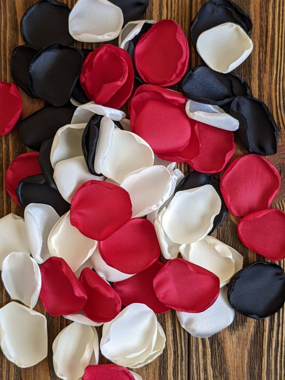 500 Silk Rose Petals For Wedding Party Table Confetti Decoration - Black
