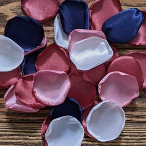 Cinnamon Rose, Dusty Rose Navy Rose Petals | Wedding Decor, Aisle Ceremony Toss Petals | Flower Girl Petals