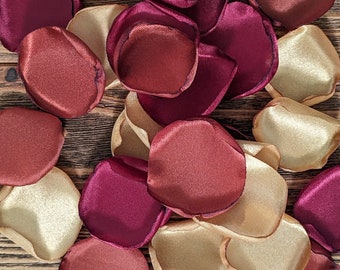 Rustic fall wedding rose petals, bridesmaid boxes, wedding cards and cake table decor, aisle runner toss, flower girl accessories for basket