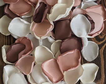 Rose gold antique rose gold custom rose petals bulk, flowers for flower girl baskets, confetti for wedding toss, barn bridal shower decor