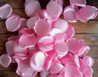 Light pink petals for birthday party table decor, wedding decor, flower girl petals for baskets, baby girl shower floral confetti to toss