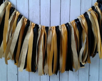 Mommy to bee baby shower ribbon garland backdrop-bee baby shower decor-yellow and black wedding ribbon backdrop-ribbon banner-party decor