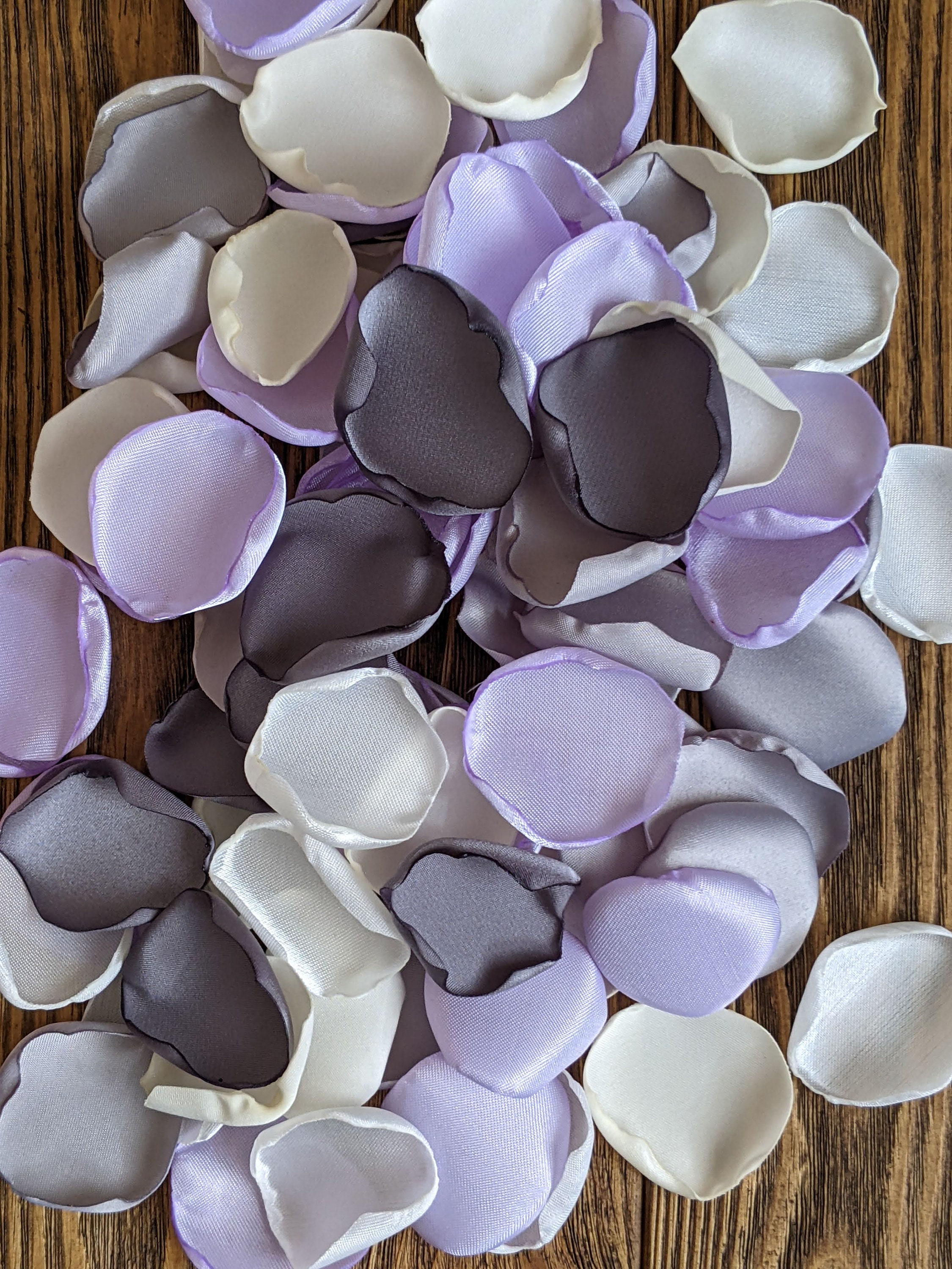 Purple Lilac Dusty Blue Mix of Rose Petals for Wedding Decor