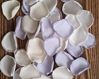Ice blue cream ivory rose petals for centerpieces and wedding aisle runner toss, winter flowers for barn baby boy shower table arrangements