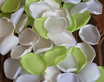 Apple green or lime rose petals bulk for custom wedding decor-flower girl  flowers for baskets-bridal shower table confetti decorations