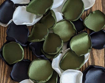 Black olive mix of rose petals for aisle runner decor, wedding flowers for flower girl baskets, ceremony and reception decorations to toss
