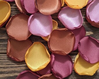Sunflower yellow terracotta cinnamon rose wedding confetti for cones bags and poppers, flower girl supplies for baskets aisle runner toss