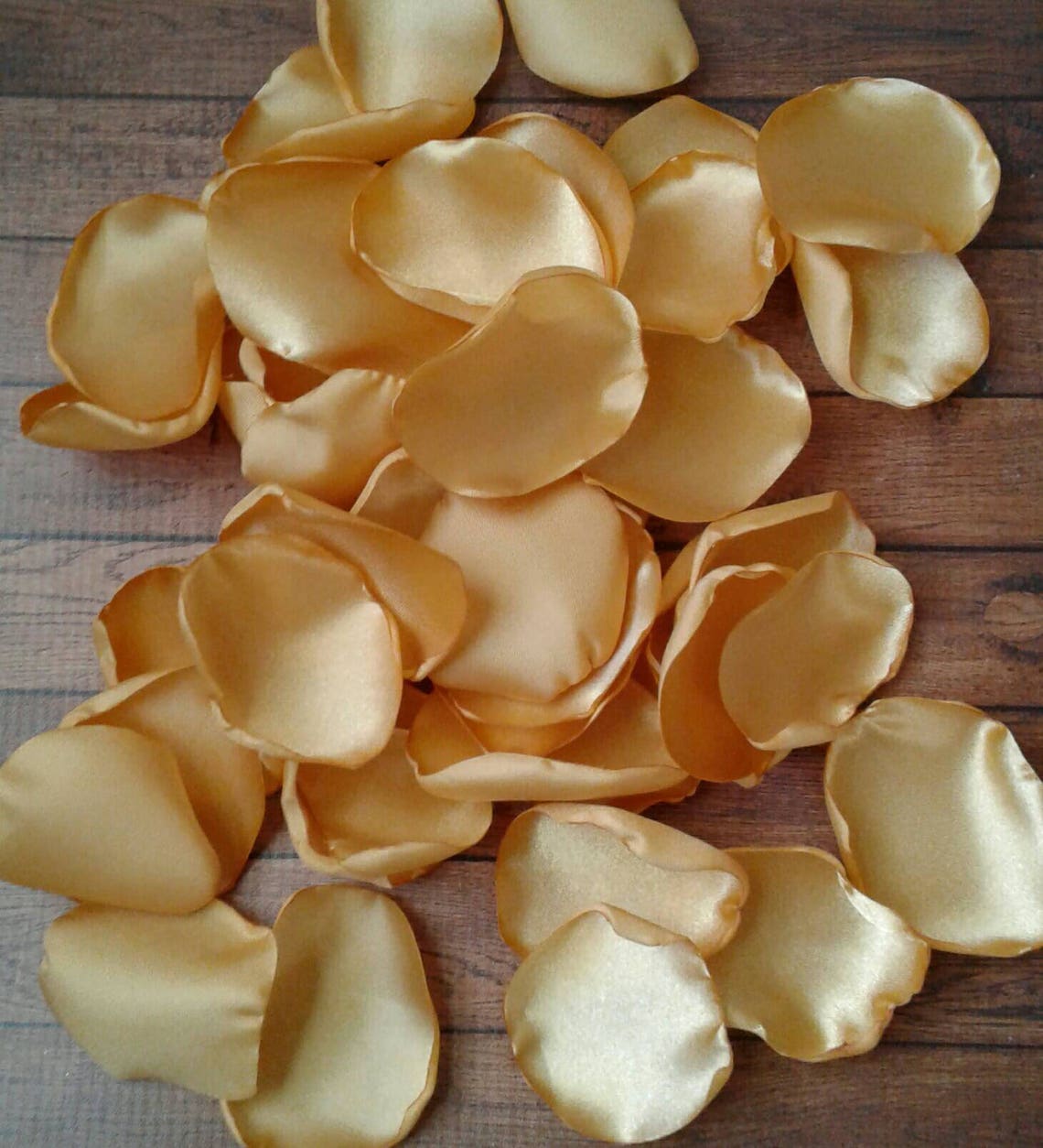 Golden rose petals gold rose petals gold wedding satin rose Etsy