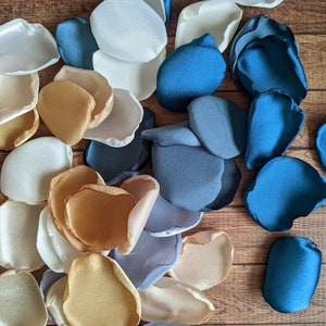 Teal ivory champagne rose petals for wedding decor toss-bulk wedding details or supplies for party decoration-rustic bridal shower scatter