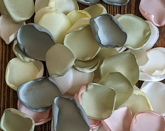 Wedding decor, Rustic sage green blush rose petals for baskets, boho chic bridal shower confetti, bridesmaid proposal boxes ideas to toss