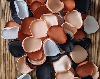 Modern terracotta black custom rose petals bulk for wedding and party decor-fall bridal shower decorations-flower girl petals for baskets