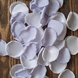 Baby boy shower decor, wedding simple centerpieces for table decor, ice blue white custom rose petals, flower girl accessories for baskets